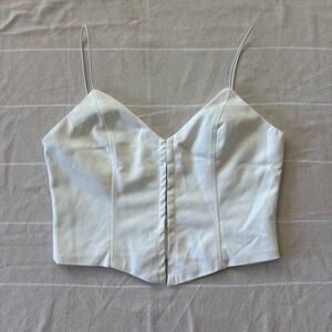 White Corset Tank Top